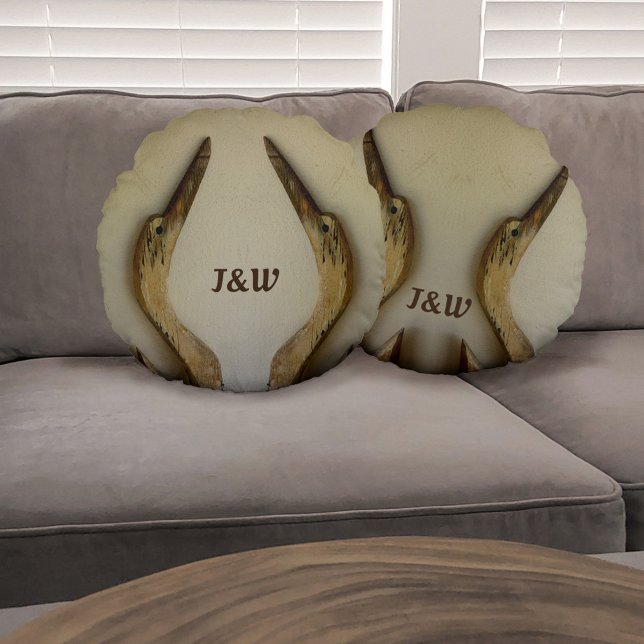 Twee Weathered Herons Rond Kussen (Creator heeft geüpload)