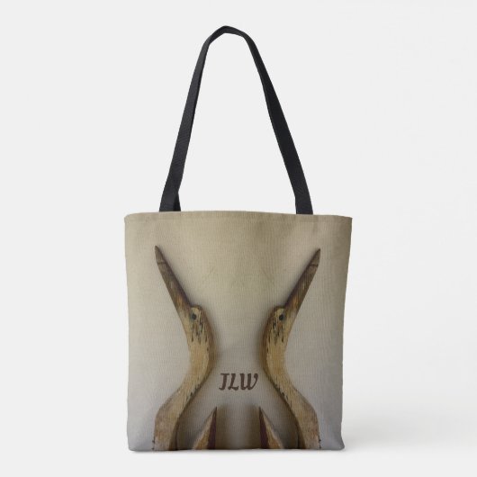 Twee Weatherons met Initialen Kustal Tote Bag (Achterkant)