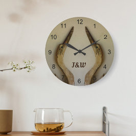 Twee Weatherons Rustic Coastal acrylwall Grote Klok