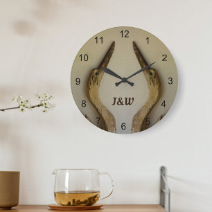 Twee Weatherons Rustic Coastal acrylwall Grote Klok