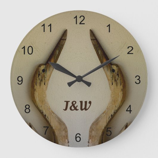 Twee Weatherons Rustic Coastal acrylwall Grote Klok (Voorkant)