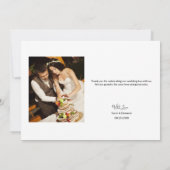 Twee Weduwfoto's Elegant Script Custom Bedankkaart (Achterkant)