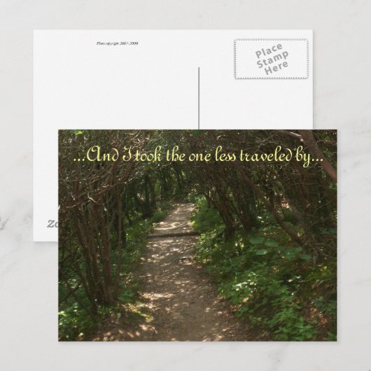 Twee wegen briefkaart (Voorkant / Achterkant)