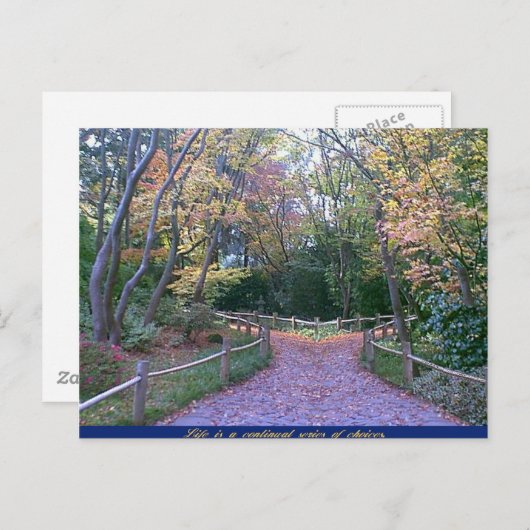 Twee wegen briefkaart (Voorkant / Achterkant)