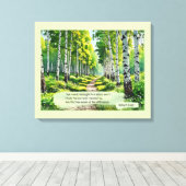 Twee wegen die in een bos uiteenlopen, canvas afdruk (Insitu (Houten vloer))