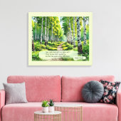 Twee wegen die in een bos uiteenlopen, canvas afdruk (Insitu (Woonkamer))