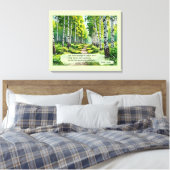 Twee wegen die in een bos uiteenlopen, canvas afdruk (Insitu (Slaapkamer))