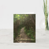 Twee wegen liepen uiteen in een houten zomerkaart kaart (Voorkant)