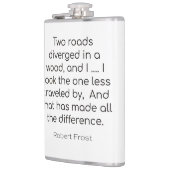 Twee wegen lopen uiteen in een bos heupfles (Links)