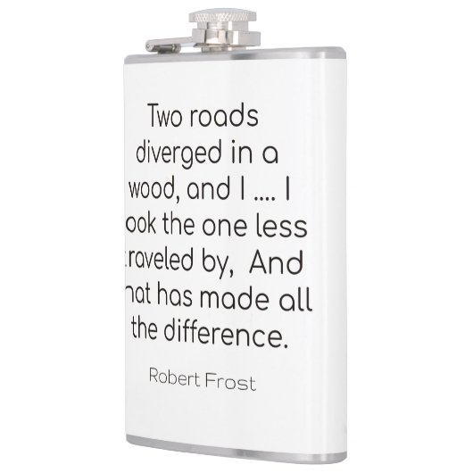 Twee wegen lopen uiteen in een bos heupfles (Links)