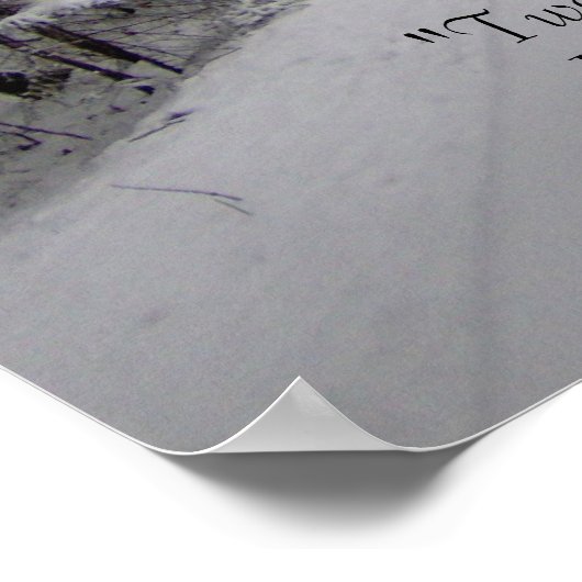 Twee wegen lopen uiteen in een bos poster (Hoek)