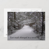 Twee wegen lopen uiteen in een briefkaart van de h (Voorkant / Achterkant)