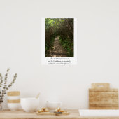 Twee wegen lopen uiteen in een houten Poster versi (Keuken)