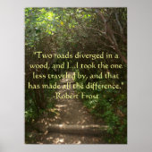 Twee wegen lopen uiteen in een Poster (Voorkant)