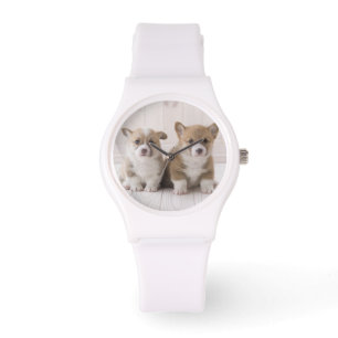 Twee Welsh Corgi-vergaderingen Horloge