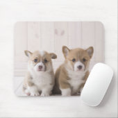 Twee Welsh Corgi-vergaderingen Muismat (Met muis)