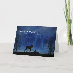 Twee Wenskaarten met een Thoroughbred Racehorse Fo Kaart