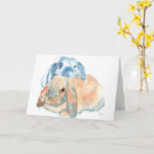 Twee Wenskaarten van Konijnen Kaart (Gele Bloem)