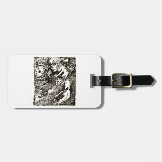 Twee werelden bagagelabel (Voorkant horizontaal)