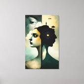 Twee werelden canvas afdruk (Voorkant)