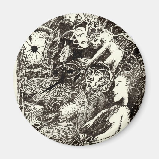 Twee werelden magneet (Voorkant)