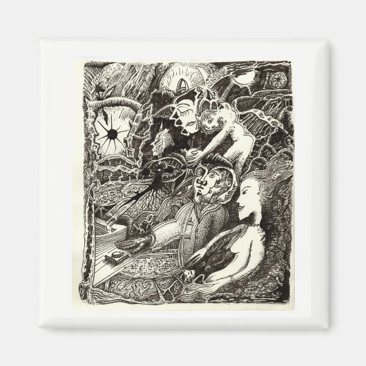 Twee werelden magneet (Voorkant)