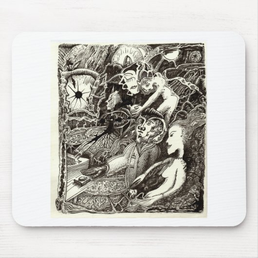 Twee werelden muismat (Voorkant)