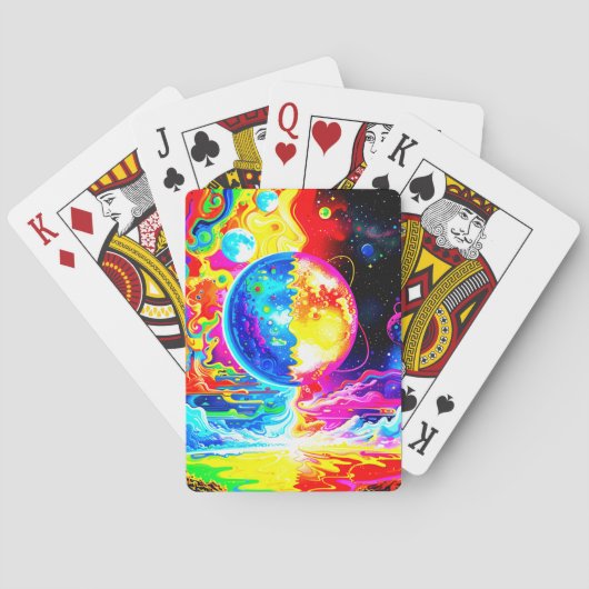 Twee werelden pokerkaarten (Achterkant)