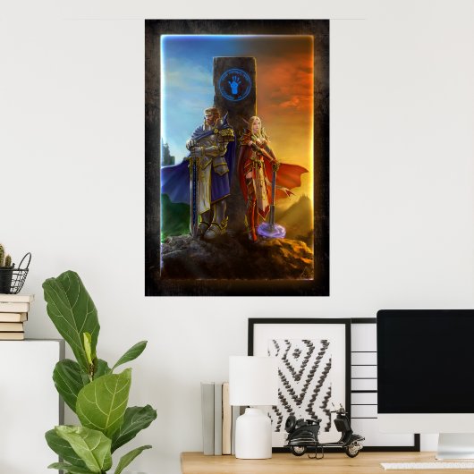 Twee werelden poster (Thuiskantoor)