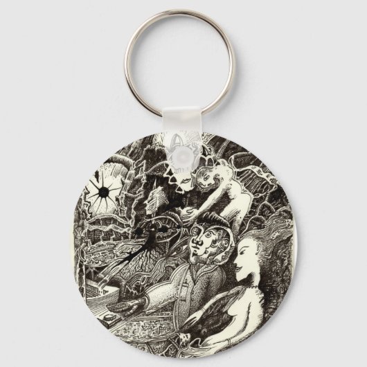 Twee werelden sleutelhanger (Voorkant)