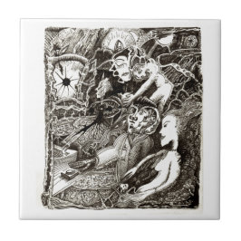 Twee werelden tegeltje