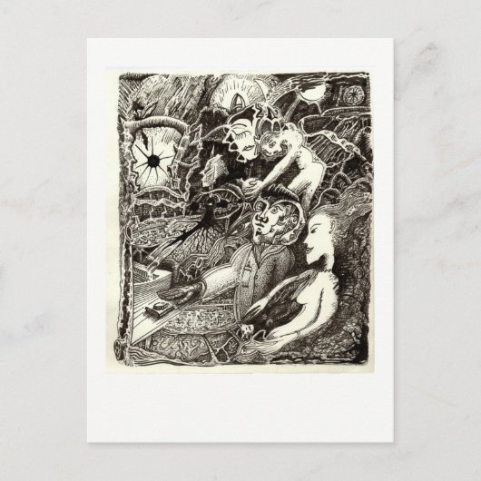 Twee werelden, van Brian Benson. Briefkaart (Voorkant)