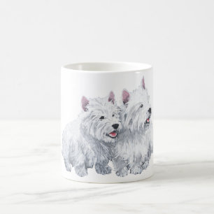 Twee West Highland White Terriërs Koffiemok