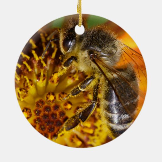 Twee Westerse honingbijen Keramisch Ornament (Achterkant)