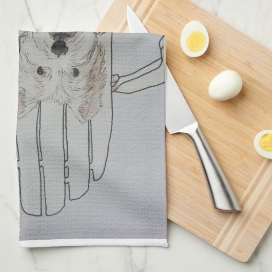 Twee Westie-objecten Theedoek (Quarter Fold)