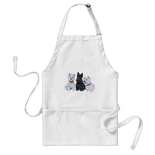 Twee Westies en een Scottie Standaard Schort (Voorkant)