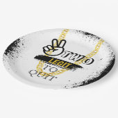 TWEE WETGEVING OM Borden VOOR 2e verjaardag TE KRI Papieren Bordje (Gekanteld)