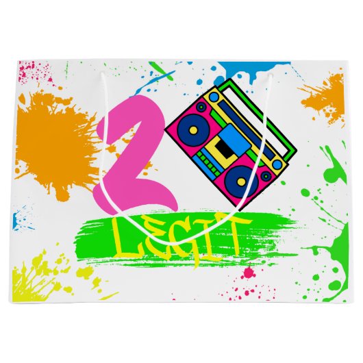 TWEE WETGEVING VOOR QUT 2e verjaardag, kleurrijk Groot Cadeauzakje (Voorkant)