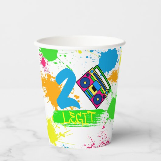 TWEE WETGEVING VOOR QUT 2e verjaardag, kleurrijk  Papieren Bekers (Voorkant)