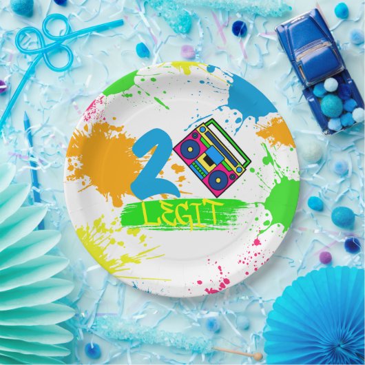 TWEE WETGEVING VOOR QUT 2e verjaardag, kleurrijk Papieren Bordje (Feest)