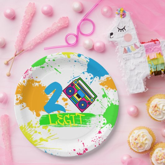 TWEE WETGEVING VOOR QUT 2e verjaardag, kleurrijk Papieren Bordje (Feest)