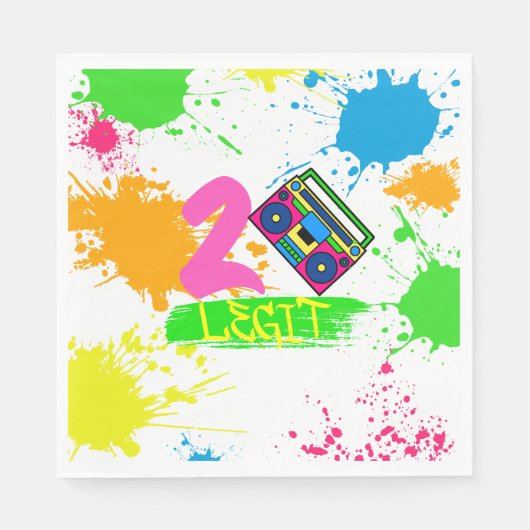 TWEE WETGEVING VOOR QUT 2e verjaardag, kleurrijk Servet (Voorkant)