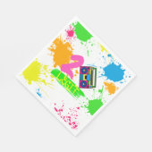 TWEE WETGEVING VOOR QUT 2e verjaardag, kleurrijk Servet (Hoek)