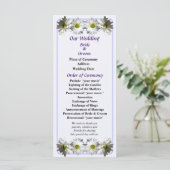 Twee White Frilly Daisies Wedding Programme Programmakaart (Staand voorkant)