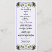 Twee White Frilly Daisies Wedding Programme Programmakaart (Voorkant)