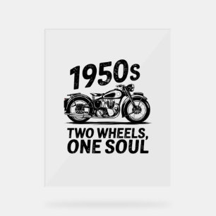 Twee-wiel, een-ziel motorfiets acryl bord