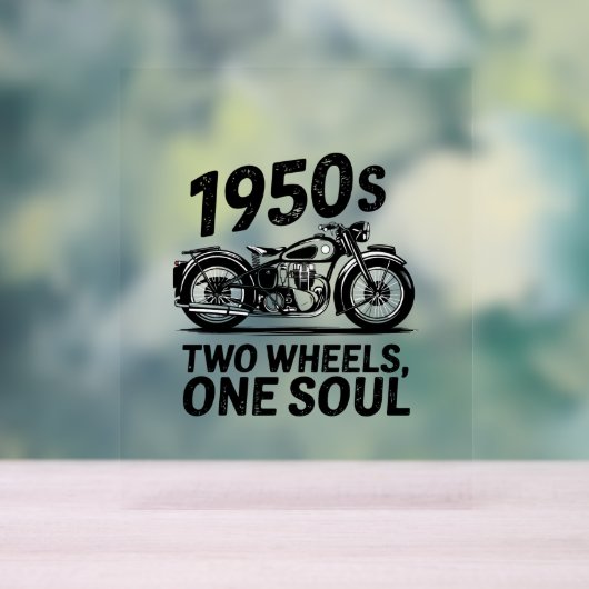 Twee-wiel, een-ziel motorfiets acryl bord (Neutraal)