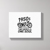 Twee-wiel, een-ziel motorfiets canvas afdruk (Voorkant)