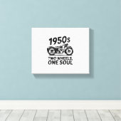 Twee-wiel, een-ziel motorfiets canvas afdruk (Insitu (Houten vloer))