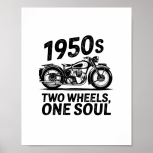 Twee-wiel, een-ziel motorfiets poster